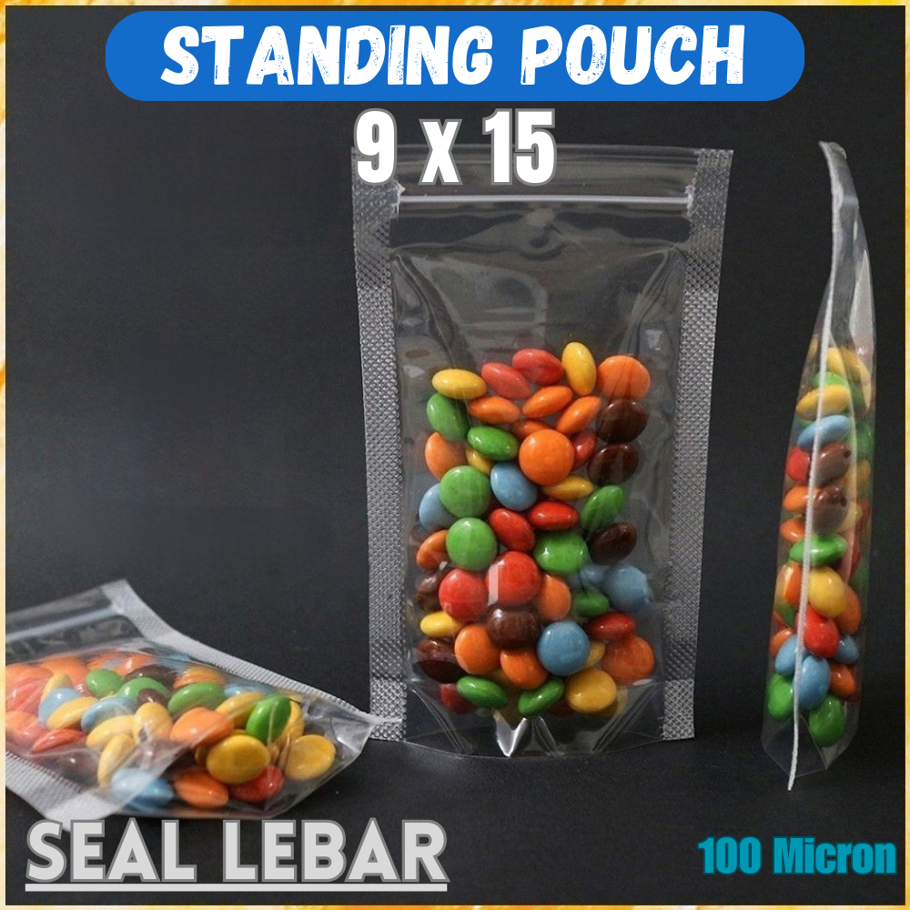 Standing Pouch Seal Lebar 50 Lembar 9x15 / Plastik Klip Lock Double Seal 9 x 15