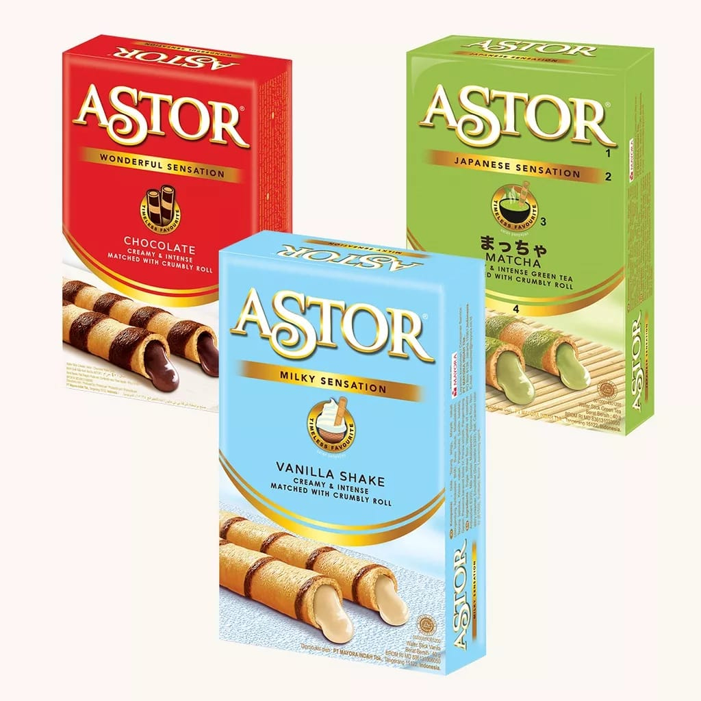 

ASTOR 40GR CHOCOLATE DAN VANILLA STIK COKLAT ROLL