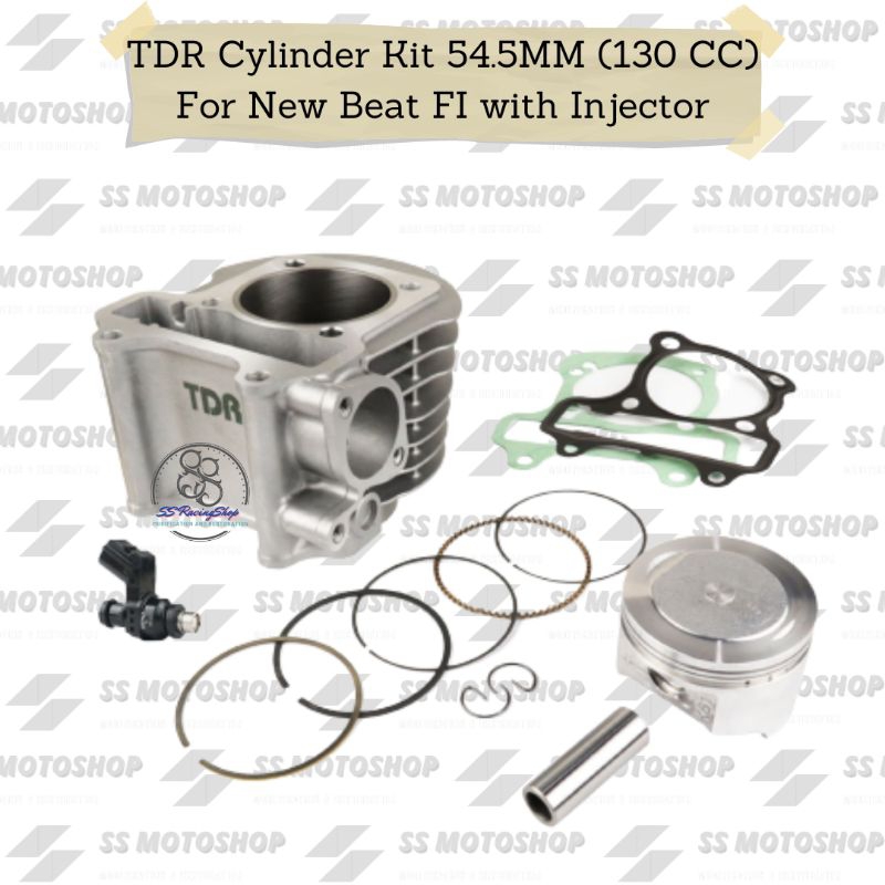 BORING BLOCK SEHER PAKET + INJEKTOR RPD NEW BEAT FI ESP K81 54.5MM ( 130CC ) TDR RACING