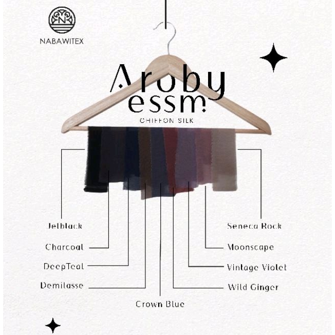 Nabawitex - Aroby Essem Chiffon Silk - kain Khimar sifon chiffon cadar arab jilbab kerudung gamis
