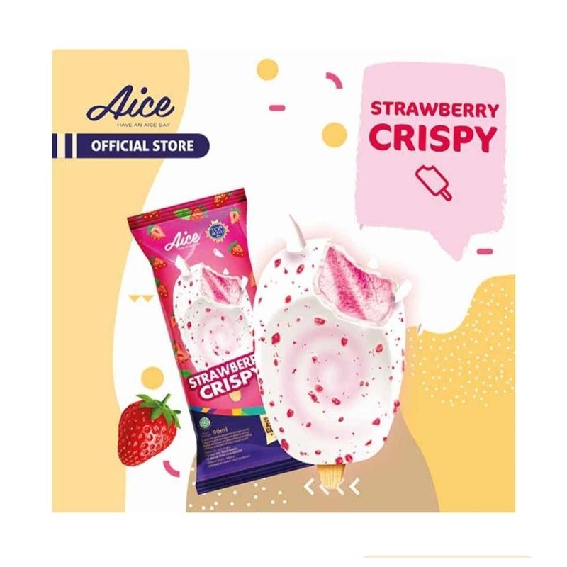 

Aice Ice Cream Strawberry Crispy 90MI