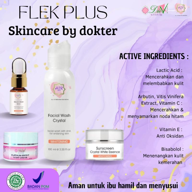 PAKET FLEK PLUS AZR SKIN by dr. NADIA Rifa dipl.CIBTAC