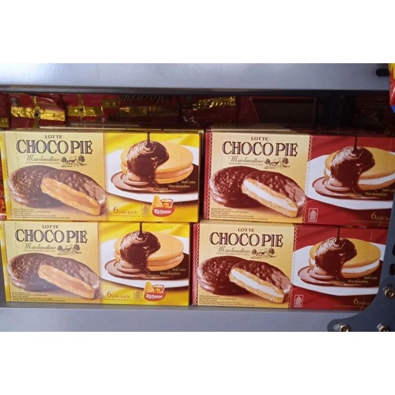 

SS 1 Pack isi 12 Pcs Lotte Choco Pie / Choco Pie / Lotte Choco pie Murah