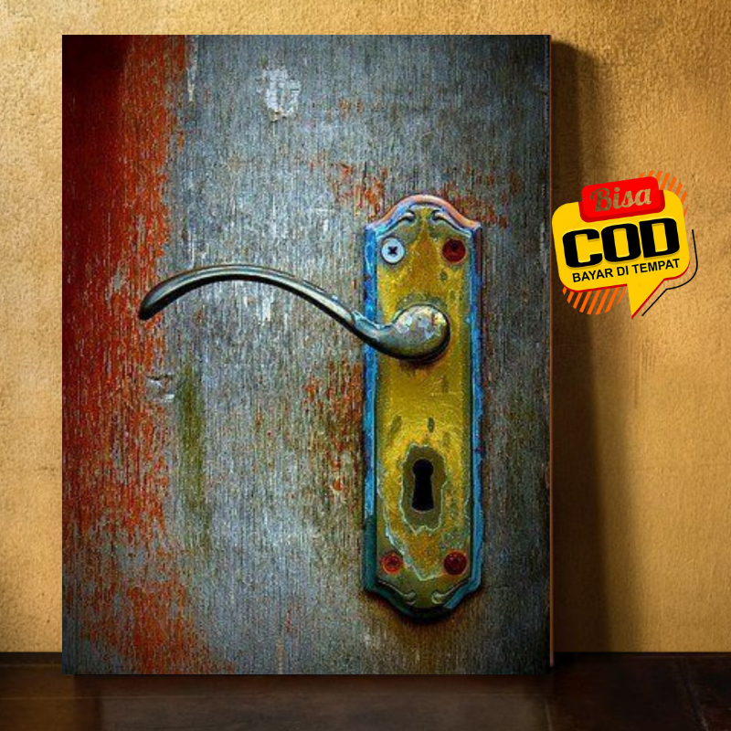 Poster Barang Antik Handle Pintu Hiasan Dinding Mdf Untuk Pajangan Ruang Tamu