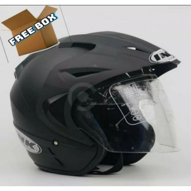 HELM INK DOUBLE VISOR MERK BMT GARANSI TERMURAH BUSA TEBAL BER SNI