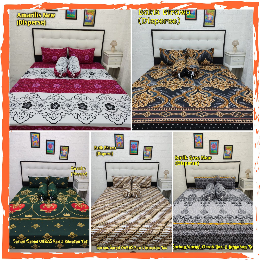 Sprei Motif Terbaru I Sprei Motif Abstrak I Sprei Motif Batik Keren I Ukuran 160x200 180x200 200x200