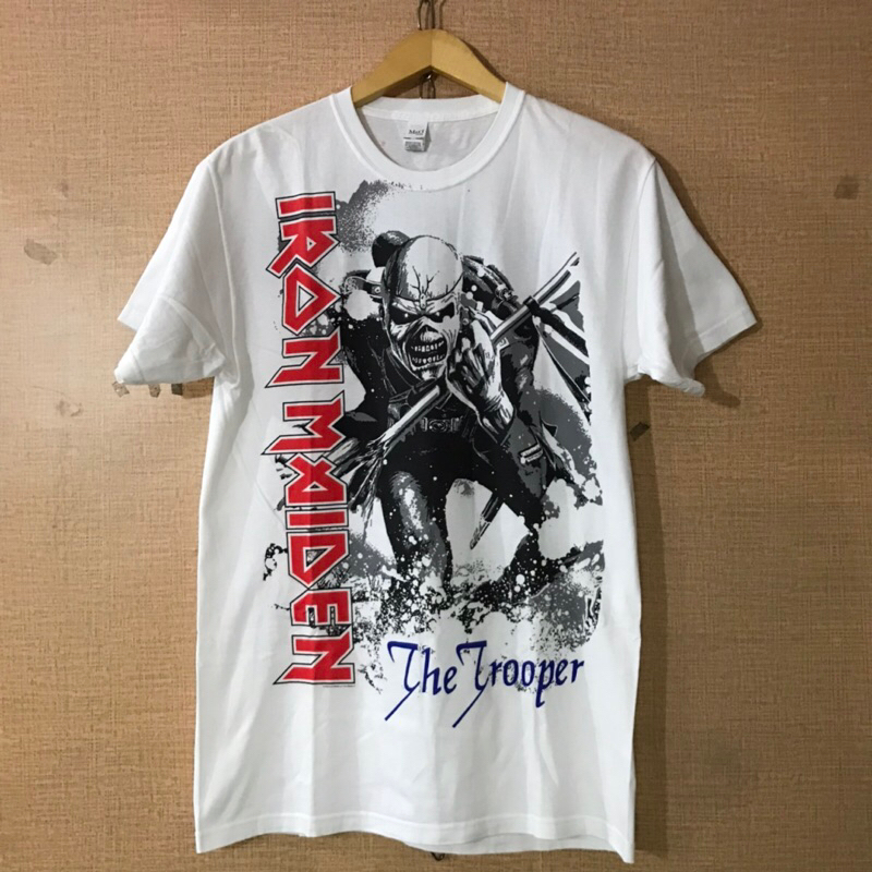 KAOS BAJU BAND IRON MAIDEN ALL OVER PRINT BIG PRINT THE TROOPER OFFICIAL MERCH IMPORT ORIGINAL