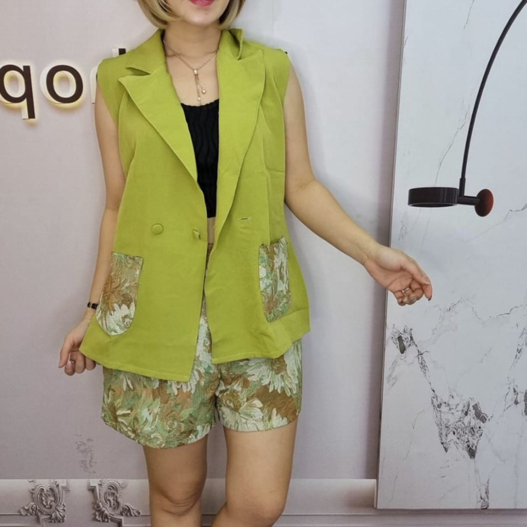 Set hp batik poket buntung 1729 / setelan kekinian / setelan wanita / setelan korea / ootd wanita se