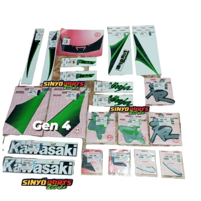 STICKER STIKER STRIPING NINJA RR OLD SE GEN 4 dan GEN 3 2010 dan 2011/12 ORIGINAL KAWASAKI LENGKAP F