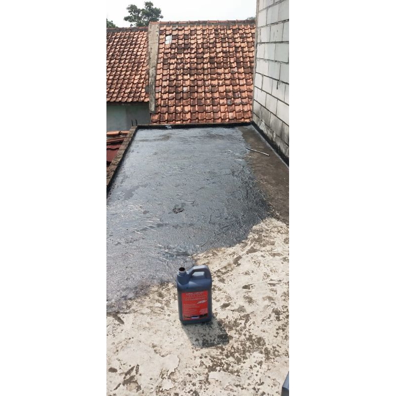 Aspal cair 5kg pelapis anti bocor, perekat, anti rembes untuk dak, seng, kolam, lantai kamar mandi, 