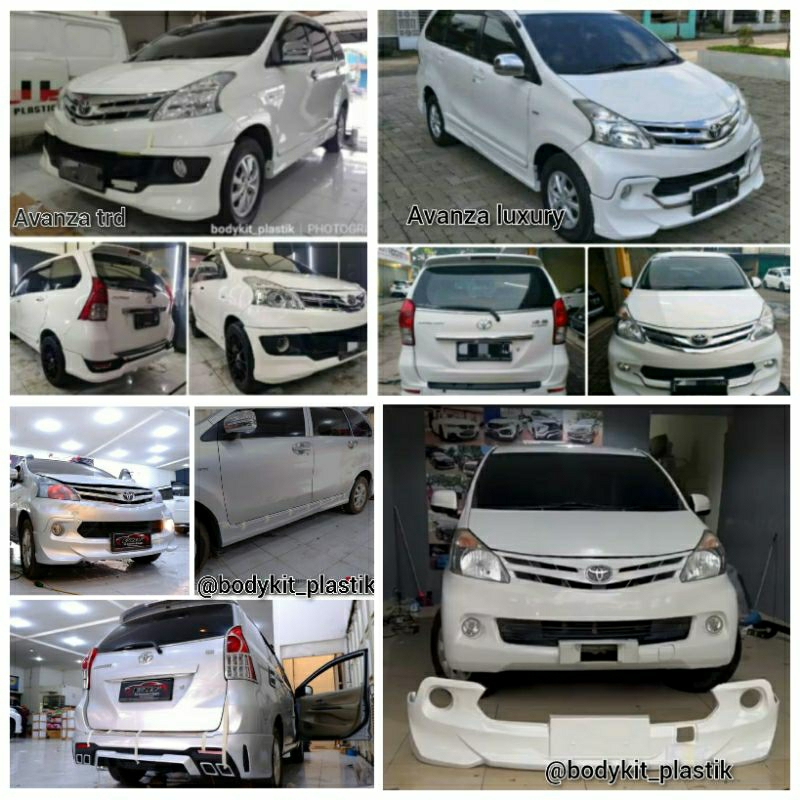 Bodykit avanza luxury 2012 2013 2014 2015 plastik abs free ongkir