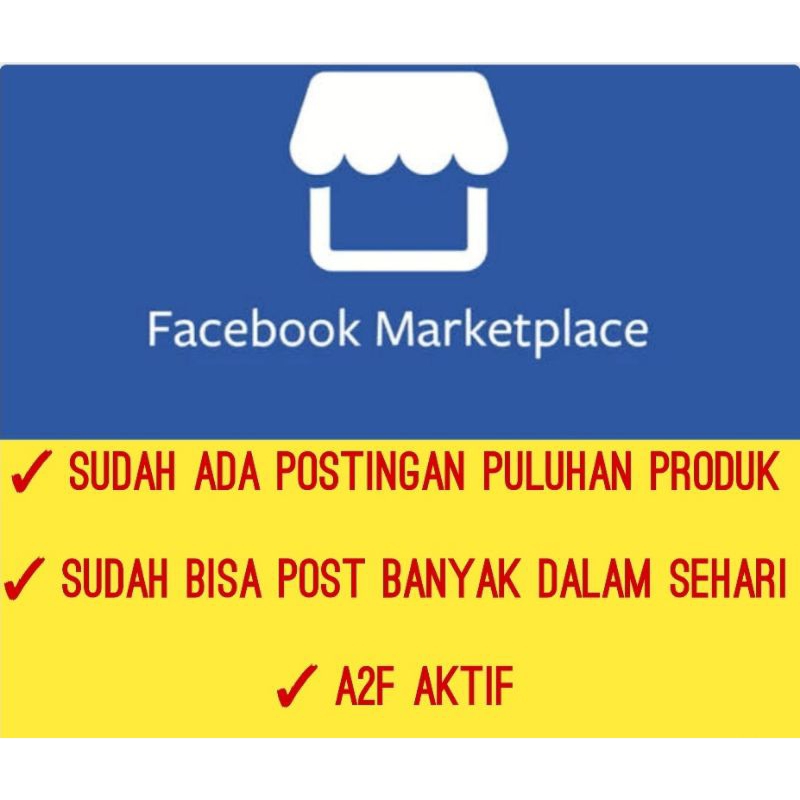 akun fb facebook marketplace MP siap post banyak per hari