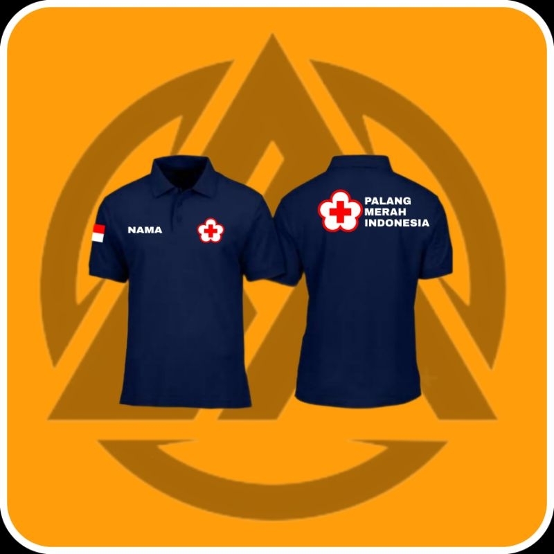 KAOS POLO SHIRT PENDEK PMI//BAJU PMI BERKERAH