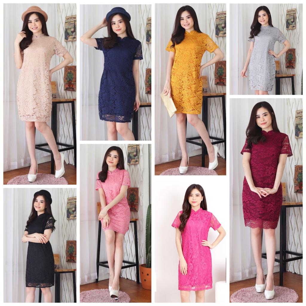 Baju Dress Wanita Korea Polos Dress Hitam PutihMidi Dress Korean Style Baju Kerja Wanita Pendek Kera
