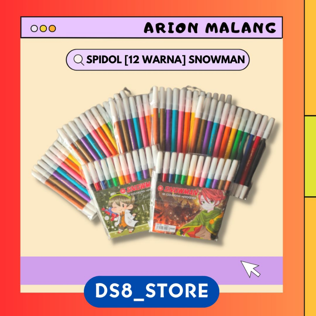 

Spidol Mewarnai 12 Warna PW-12A SNOWMAN