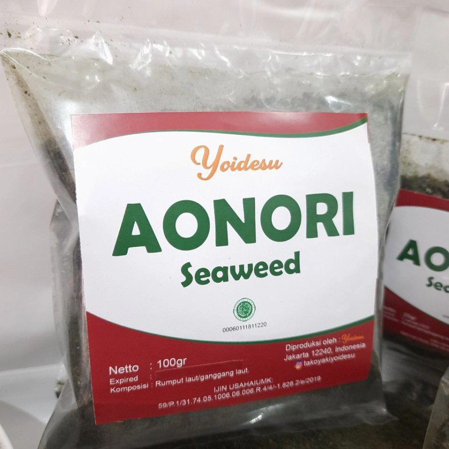 

Aonori 50 Gram / Nori Bubuk / Seaweed / Ao nori Rumput Laut