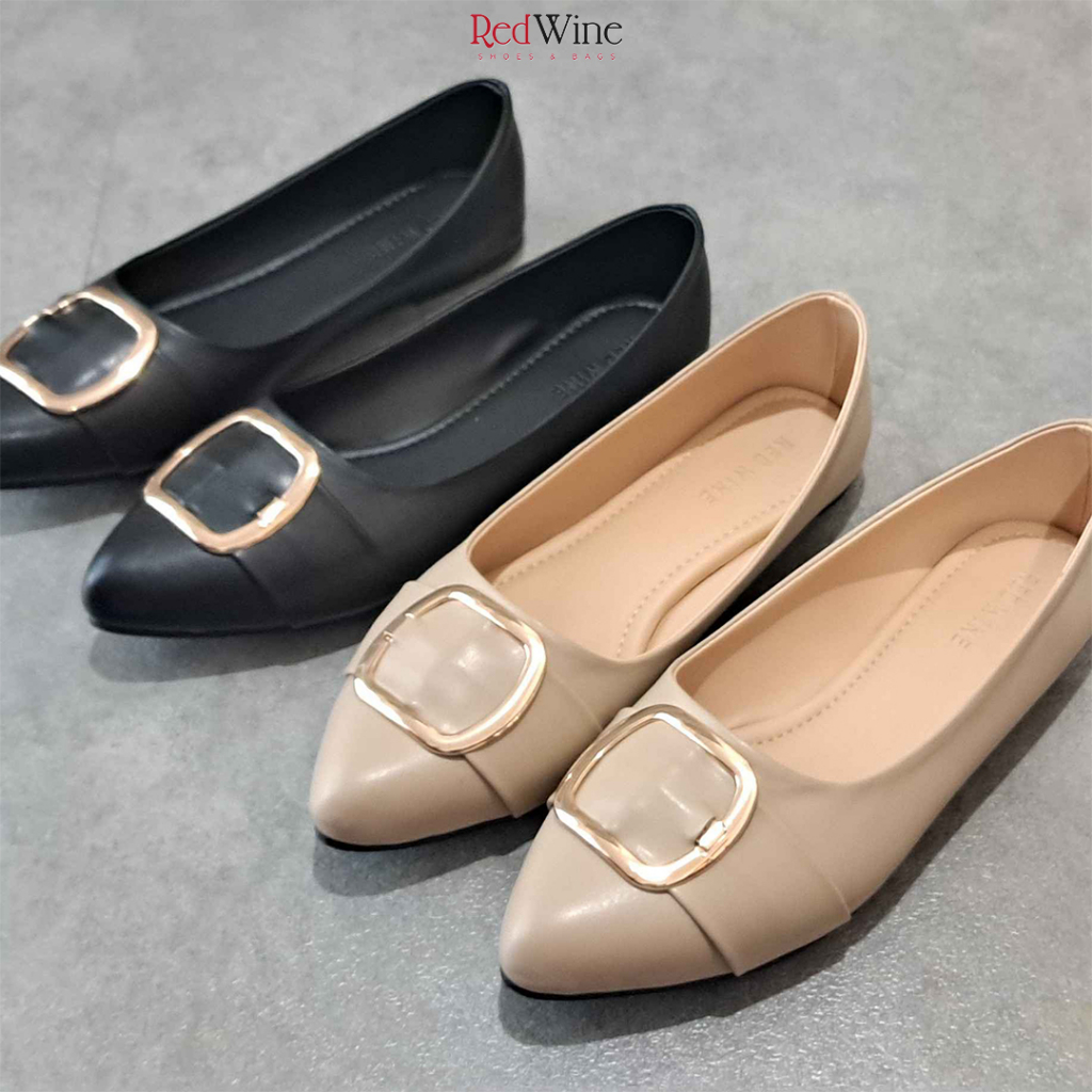 Red Wine HNR048 SELIN Sepatu Flat Shoes Wanita