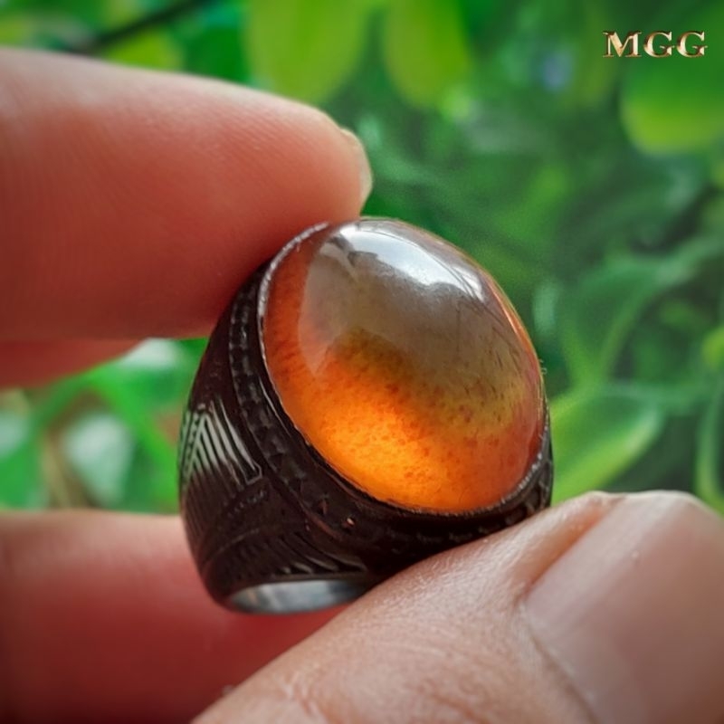 CINCIN BATU AKIK GETAH KATILAYU NATURAL AMBER GOOD QUALTY