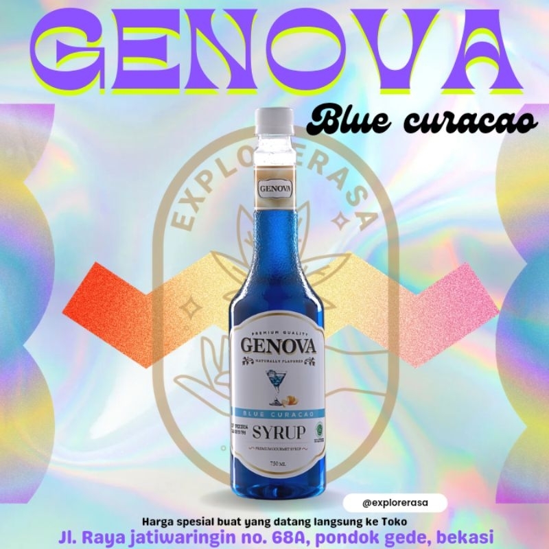 

Genova syrup rasa blue curacao isi 750ml