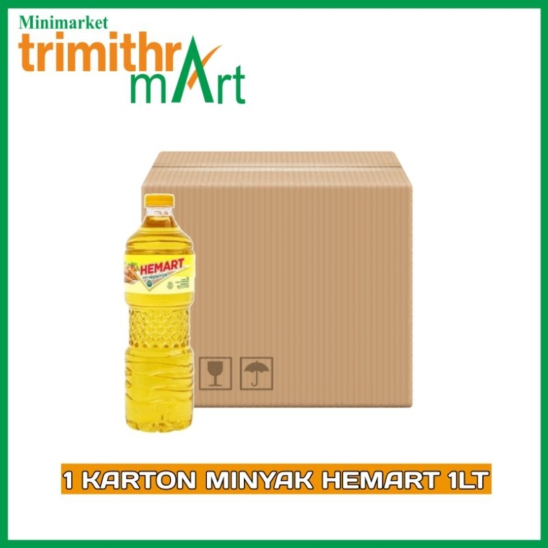 

1 KARTON MINYAK GORENG HEMART @1000 ML X 12 BOTOL