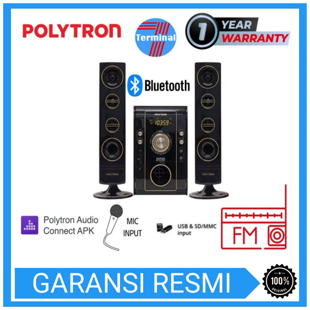 POLYTRON PMA 9526 Multimedia Audio Speaker Bluetooth FM Radio