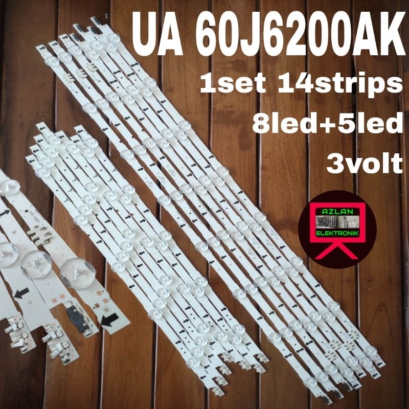 BACKLIGHT LED TV SAMSUNG UA 60J6200AK UA60J6300 UA 60J 8+5led 3volt
