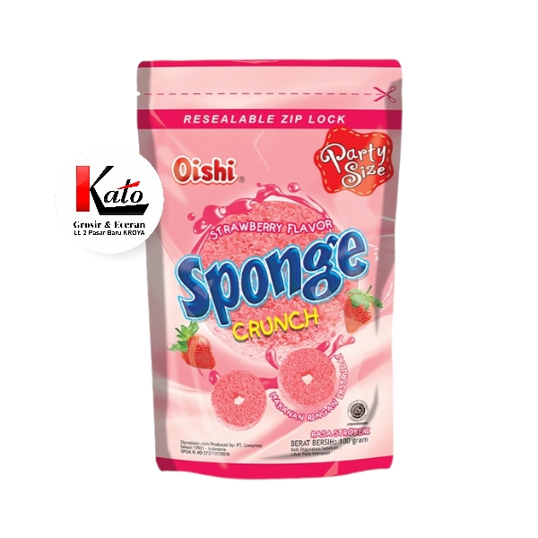 

Oishi Sponge Crunch Snack Rasa Stroberi 100g