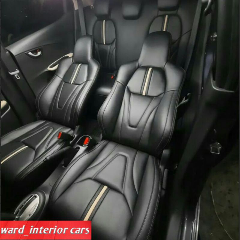 Sarung jok mobil honda brio satya 2015 - 2022 bahan medium quality myo leather
