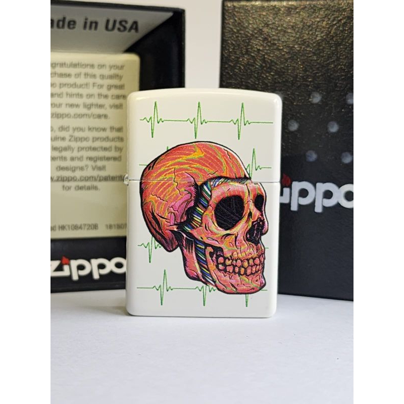 Zippo Original Cyber Skull Design 48659