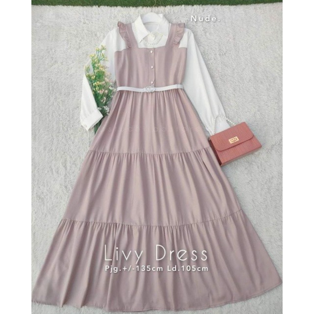 Livy Korea Style | Livy dress | gamis remaja | gamis kekinian