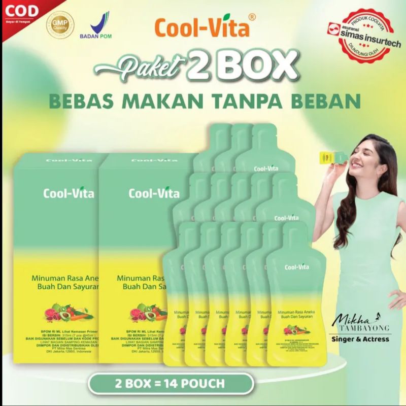 

Coolvita Detox Drink Minuman Rasa Exstrak Buah Delima Dan Aneka Sayuran / Minuman Pelangsing