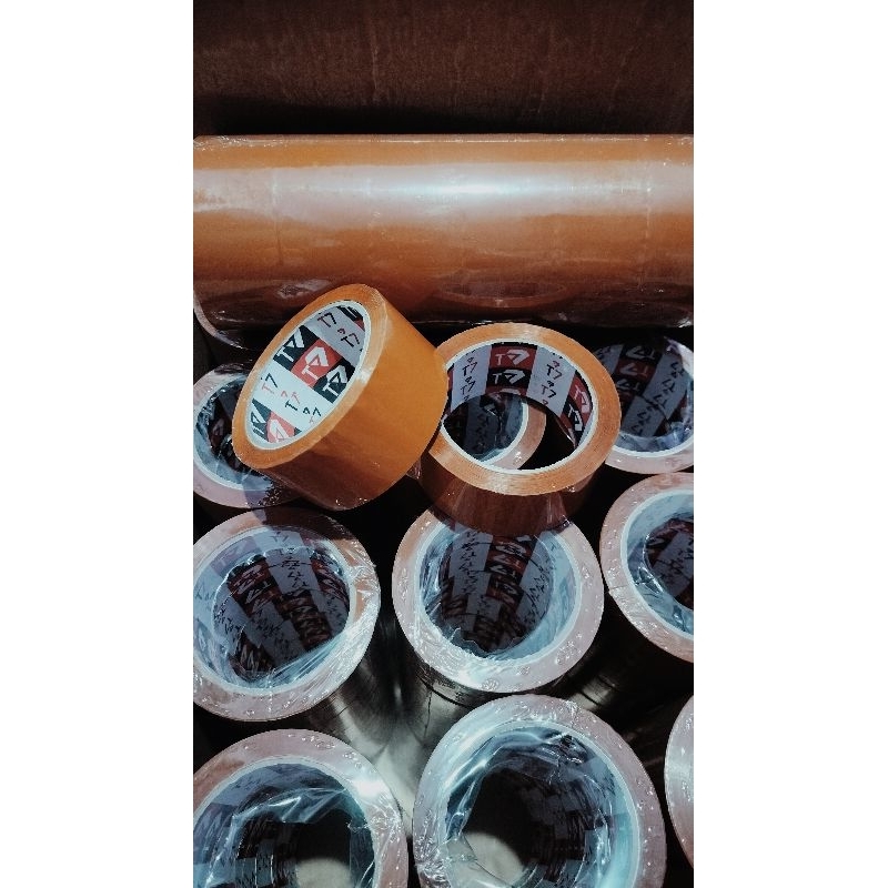 

lakban coklat cokelat bening kualitas premium 100 yard