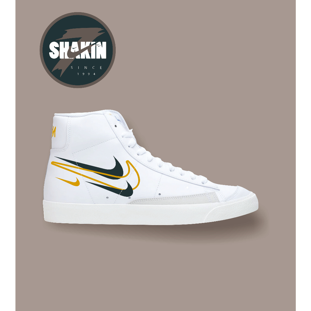 Sepatu Blazer Vintage77 Mid Double Swoosh Putih Hitam Gold Mid 100% BNIB Global Market Sepatu Blazer