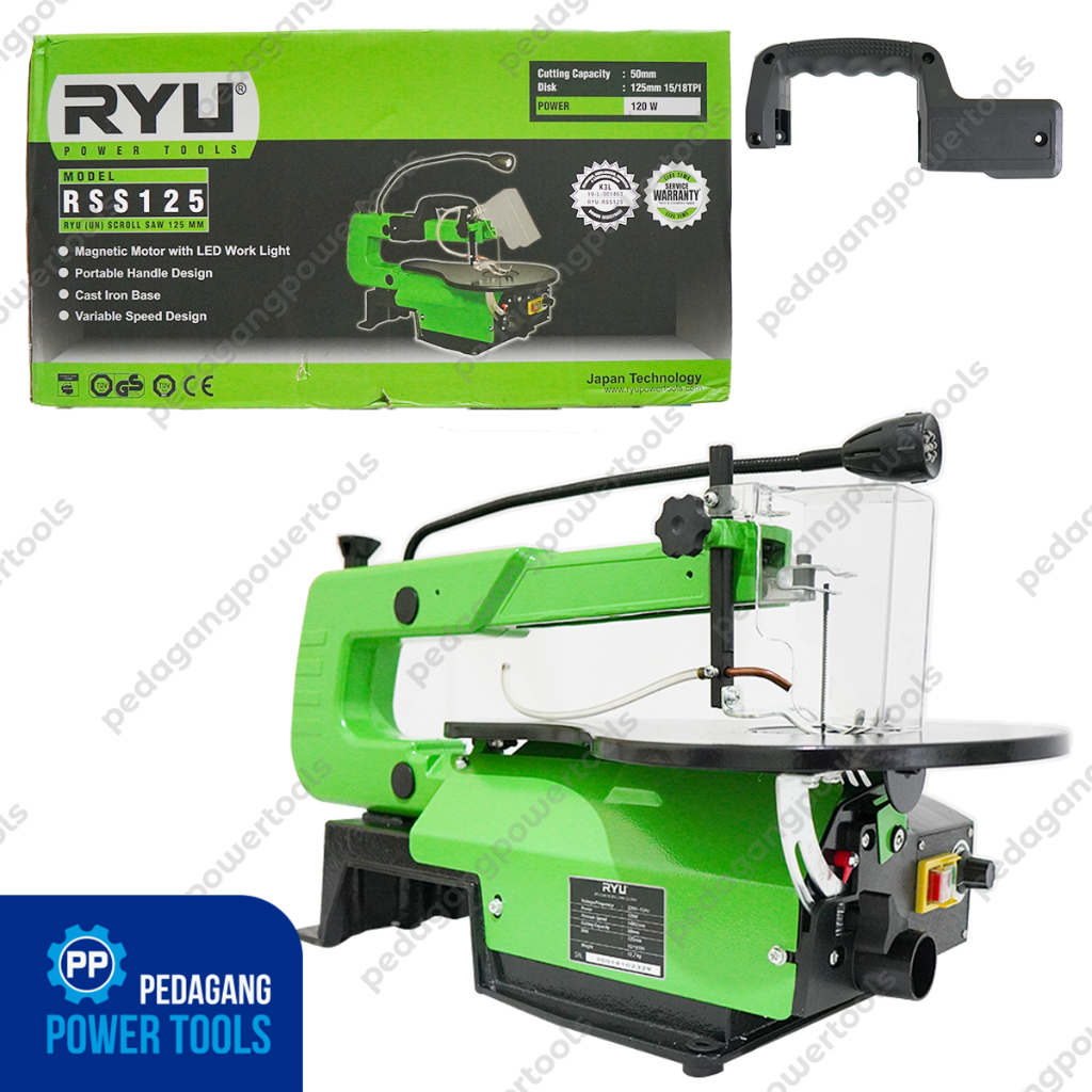 Promo Ryu Rss 125 Scroll Saw Mesin Gergaji Ukir Kayu Triplek Variable Speed