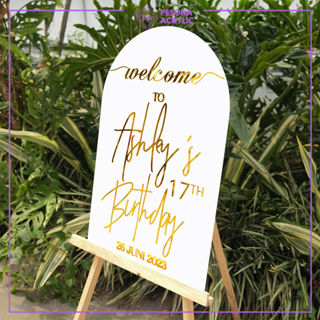 Acrylic Welcome Sign / Wedding Sign / Papan Ucapan Wisuda