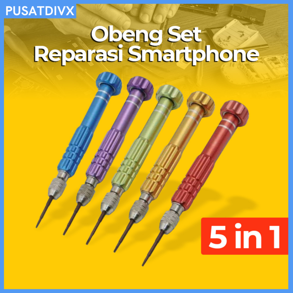 SANJI OBENG SET 5 IN 1 REPARASI SMARTPHONE MAINTENANCE TOOLS