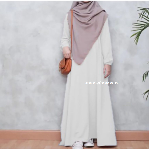 OFFICIAL GAMIS POLOS SIMPEL DRESS POLOS ABAYA TANGAN KARET KERUT SIZE S M L XL XXL WOLFISIS PREMIUM