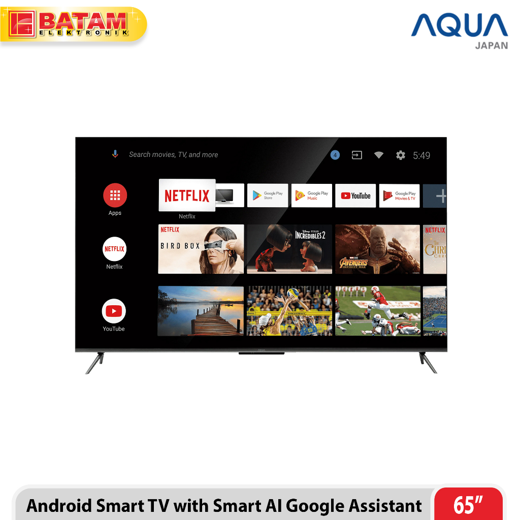AQUA Android Smart TV 65 inch - AQT65S5UG