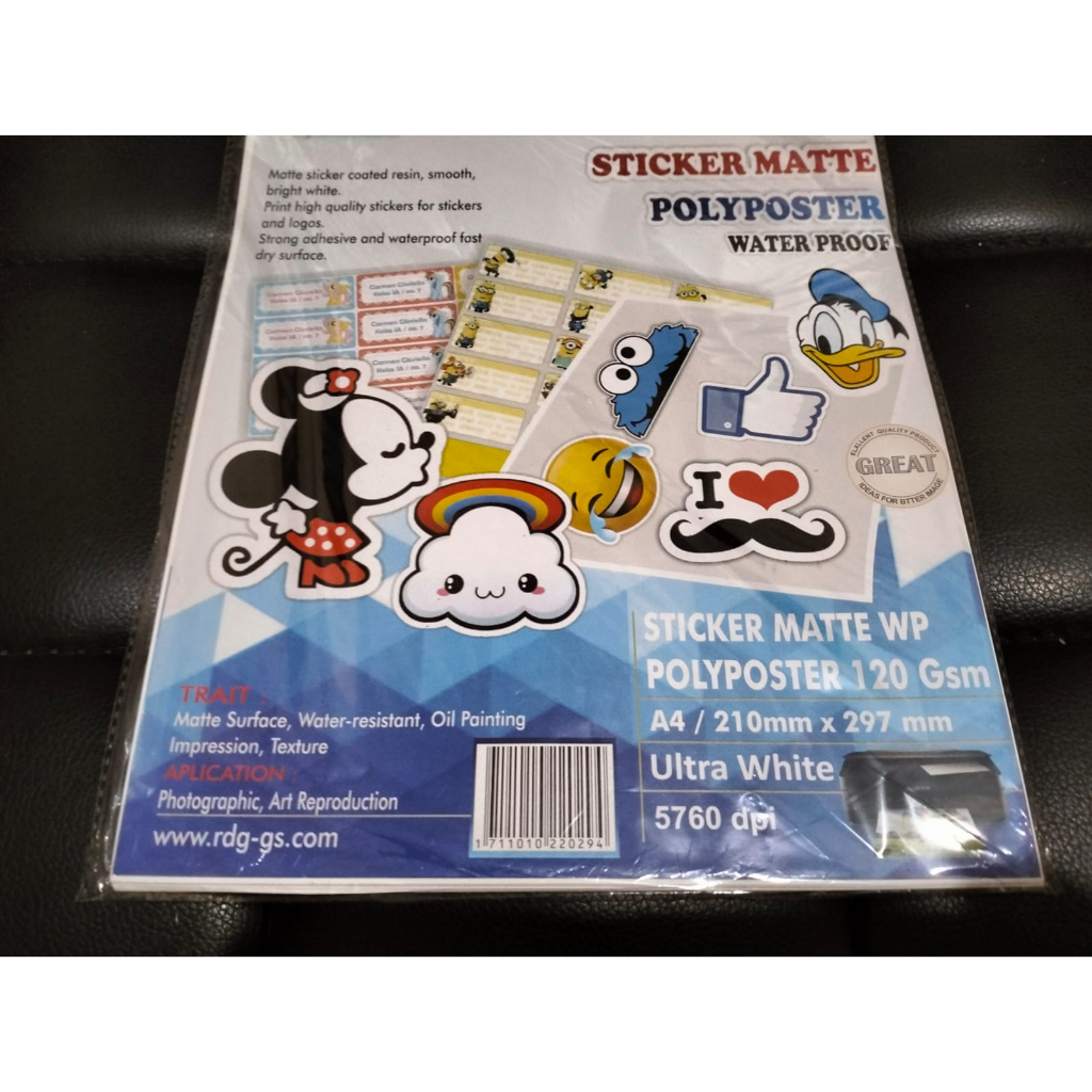 

STICKER MATTE POLYPOSTER WP PLASTIK(ANTI AIR/WATER PROFF) A4/10