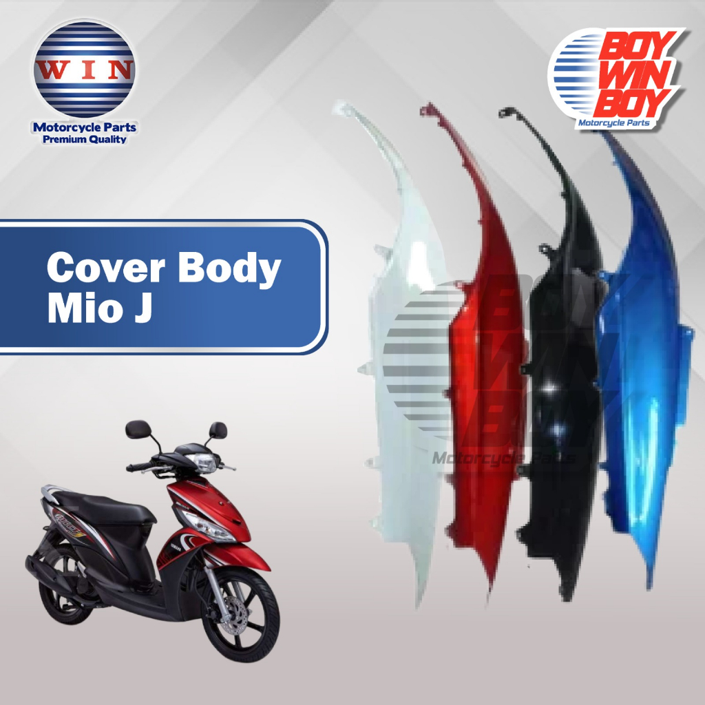1 Set cover body belakang kanan kiri Mio J Merk Win. Cover body Mio J all color variant