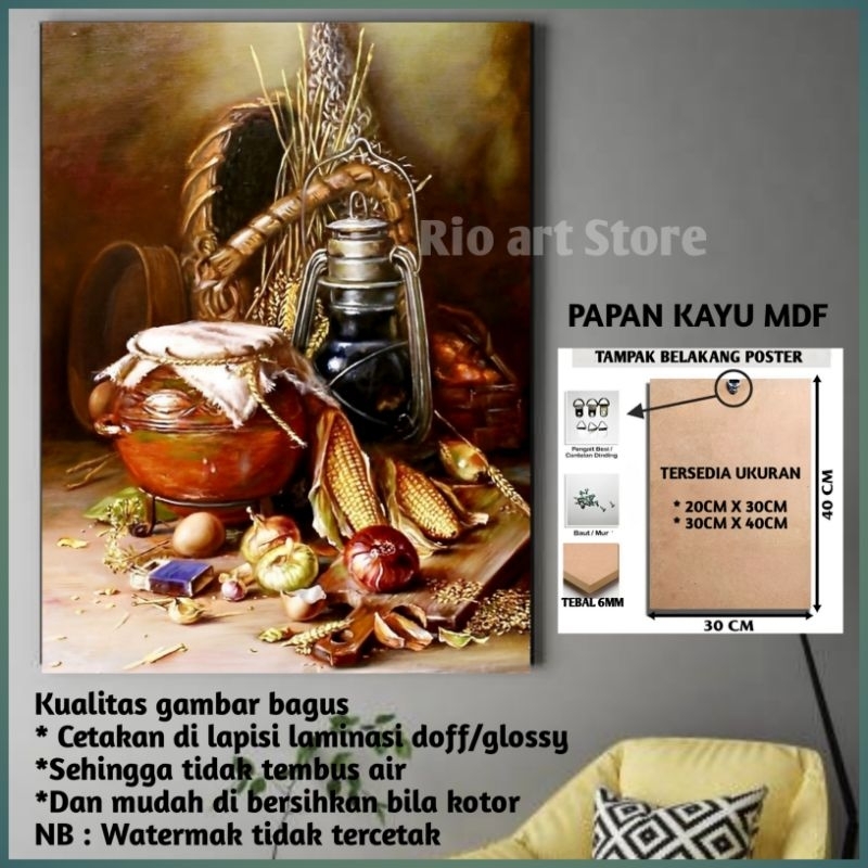 Hiasan dinding bahan papan kayu mdf poster barang lama dan antik untuk walldekor atau pajangan dindi