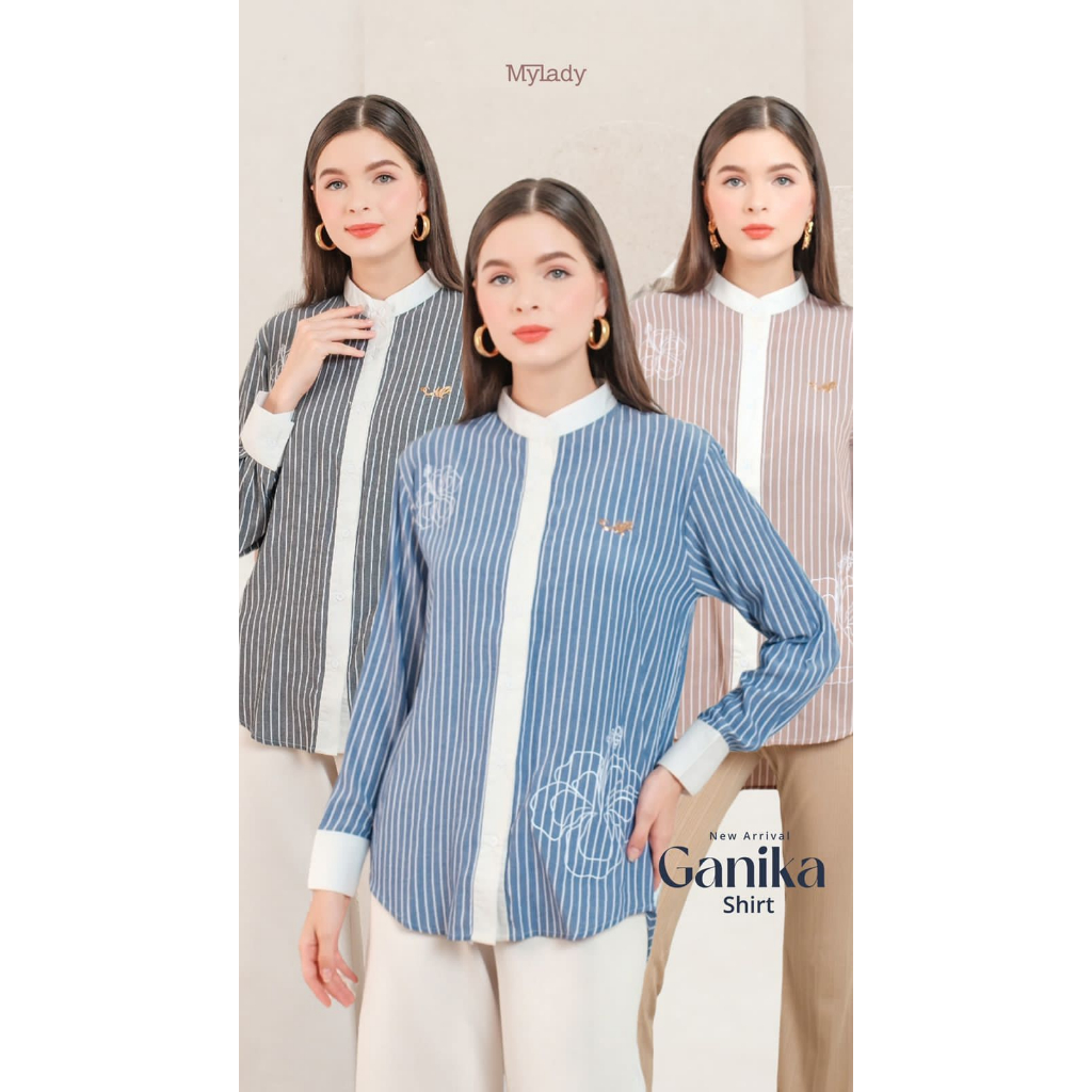 GANIKA SHIRT BY MY LADY BAHAN COTTON KEMEJA WANITA