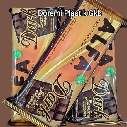 

Cokelat Batang ALFA Dark Compound 250gr / Coklat Blok ALFA kecil