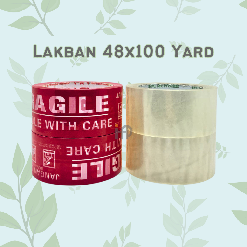 

Lakban Bening & Lakban Fragile Merah 48x100 Yard