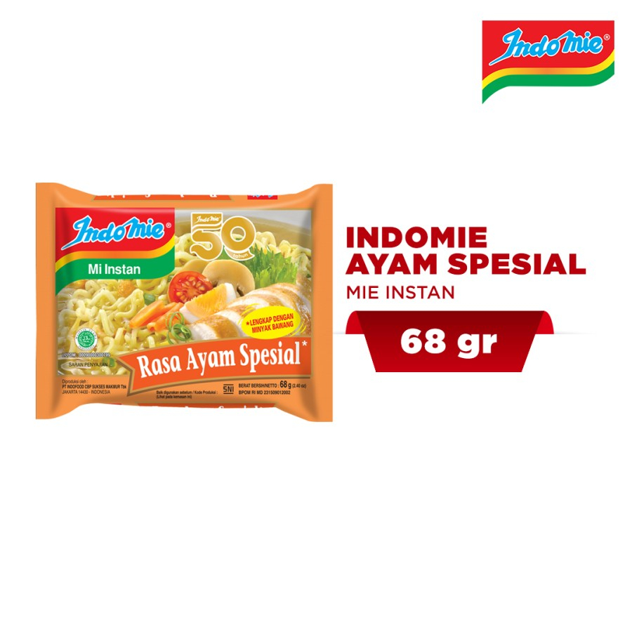 

Indomie Mi Instan Ayam Spesial 68 G