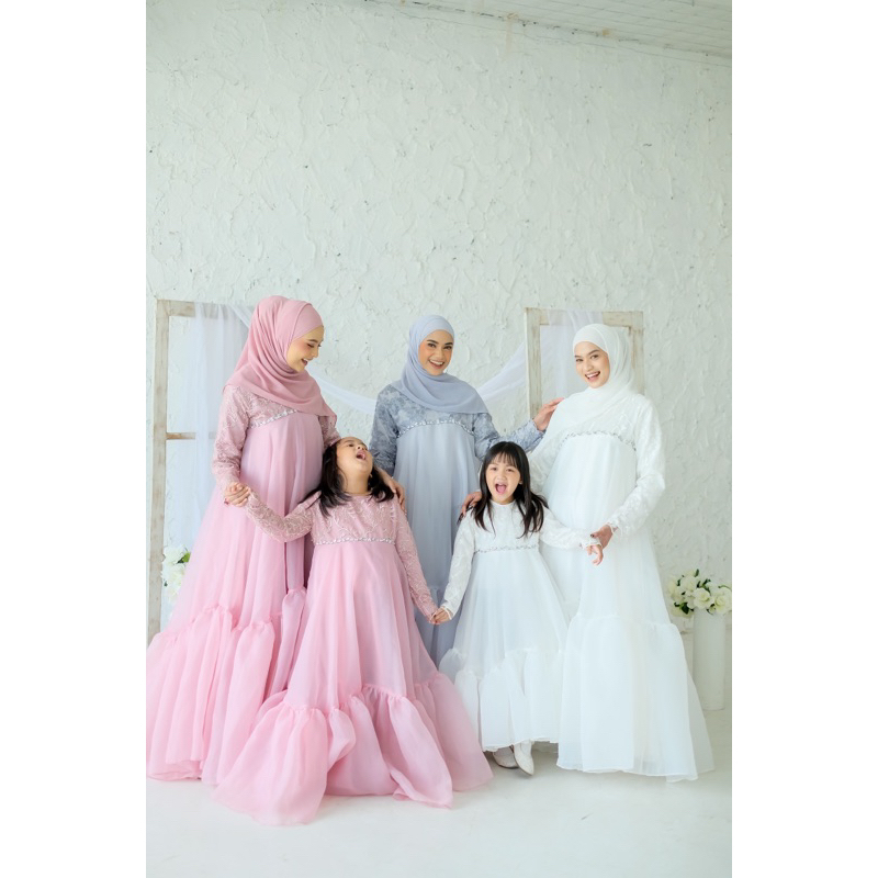 Baju Lebaran FNDLABELS Kanaya Dress. Baju Pesta Ibu dan Anak , Couple Gamis Ibu dan Anak , Dress Kon