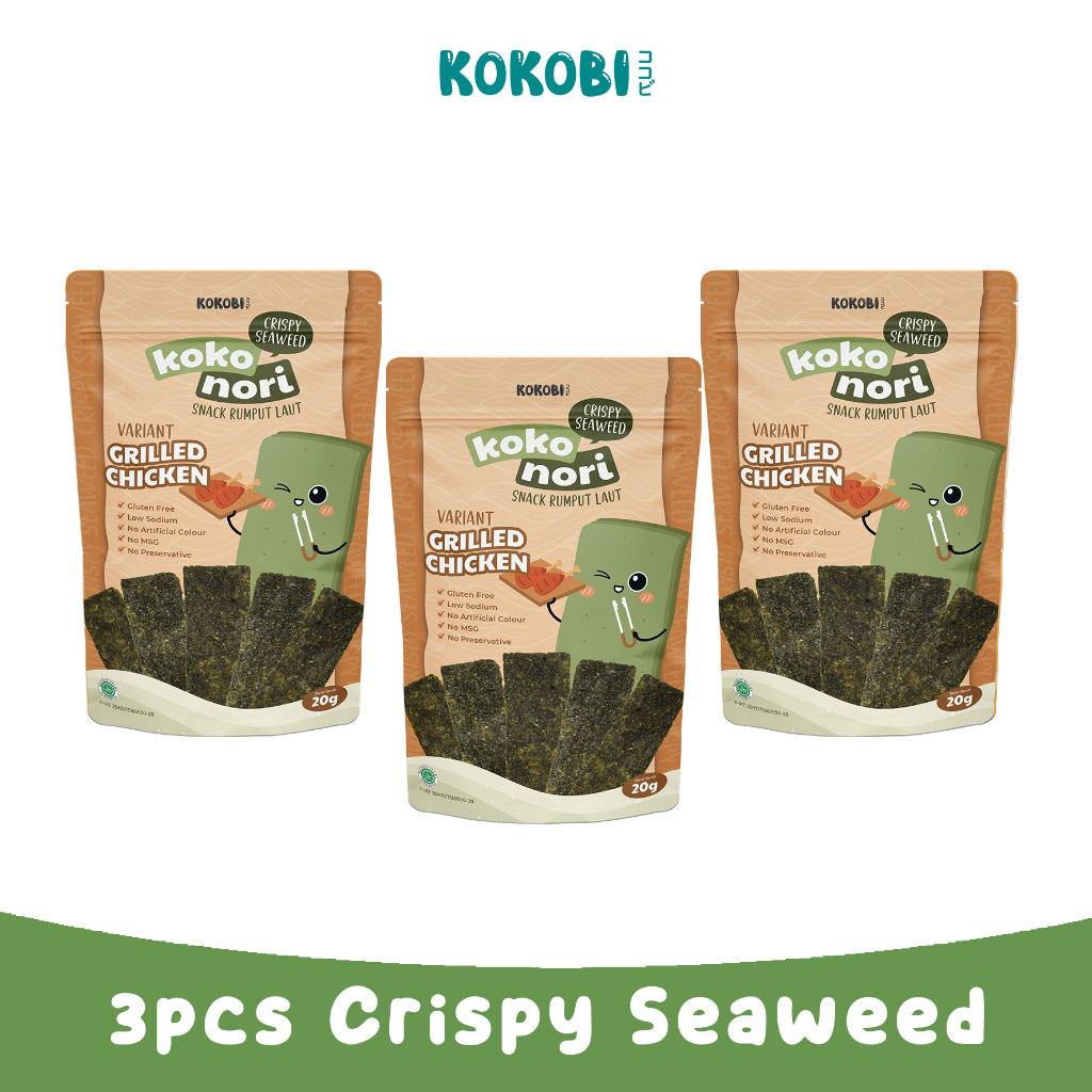 

KOKOBI Koko Nori Crispy Seaweed Snack Grilled Chicken - Bundling 3pcs