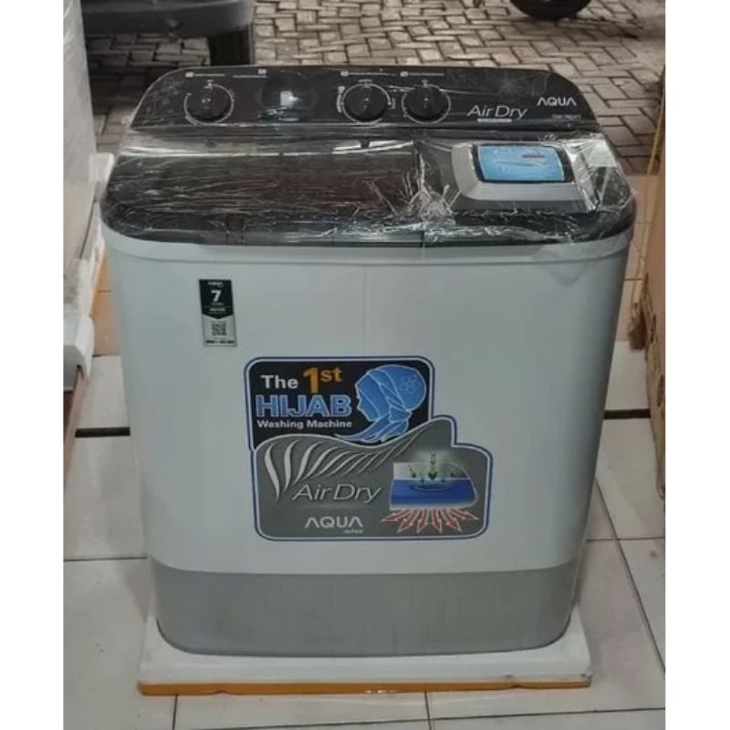 Mesin cuci Aqua 2 tabung 7kg QW-760 XT/AQUA(SANYO) GARANSI RESMI/mesin cuci hijab series 7 kg