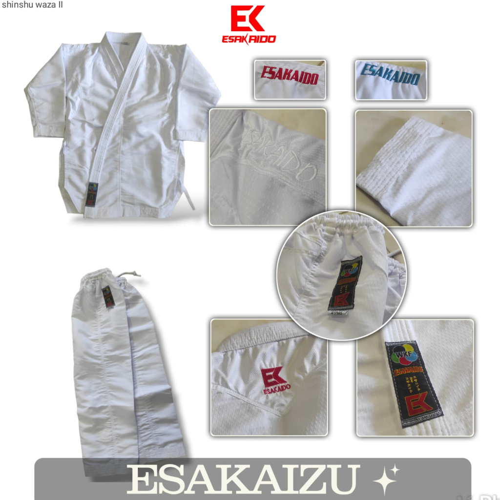 Karate baju kumite waza1 / super stripe biru esakaido AO