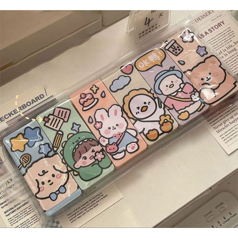 

6 Pcs Tipe-x Correction Pen DIY dengan Free Sticker Warna Pastel Free Pouch